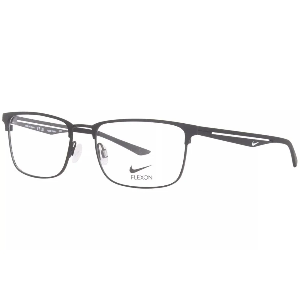 NWT Nike 4314 Black Rectangle 56mm Eyeglasses